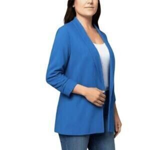 Dakota Blue Women’s Crepe Blazer, Blue, Size XL